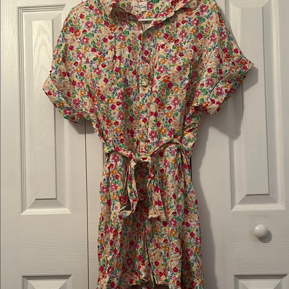 Floral Button-Up Romper